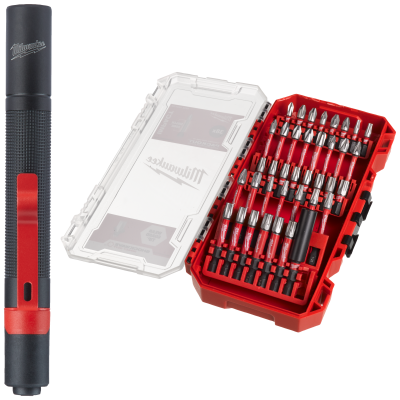 Bitssæt Milwaukee Shockwave Impact Duty CD EU 39 inkl. minilygte IPL